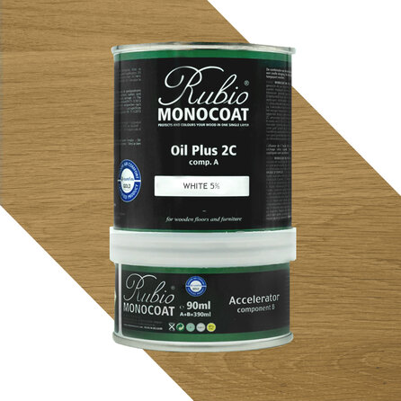 Rubio Monocoat olie - in kleur - 0,39 liter - 2 componenten (A+B) - geschikt voor binnen