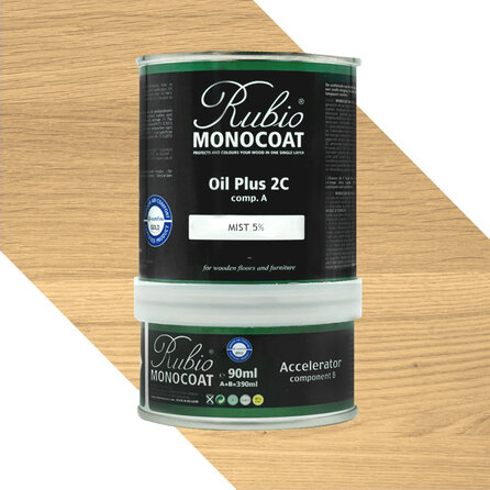 Rubio Monocoat olie - in kleur - 0,39 liter - 2 componenten (A+B) - geschikt voor binnen