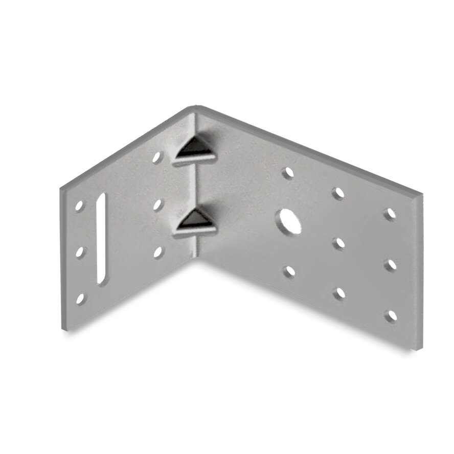 Hoekanker verzinkt - 60x75 mm - versterkingshoek / hoekverbinder Hoekanker verzinkt - 60x75 mm - versterkingshoek / hoekverbinder