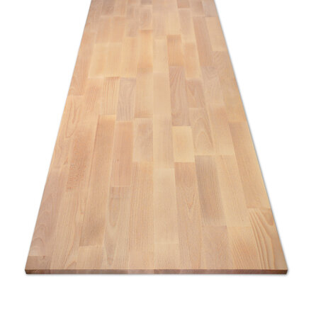 Beuken vingerlas paneel - 2,7 cm dik (1-laag) - A/B beukenhout - gevingerlast meubelpaneel - timmerpaneel 8-12% KD - voor binnen