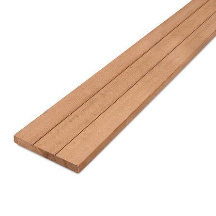 Bangkirai plank - 28x190 mm - geschaafd - plank voor buiten - bankirai hardhout KD 18-20%
