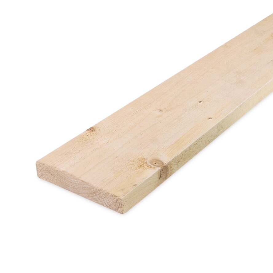 Vuren plank - 22x150 mm - fijnbezaagd / ruw - plank voor binnen - vurenhout KD 18-20% Vuren plank - 22x150 mm - fijnbezaagd / ruw - plank voor binnen - vurenhout KD 18-20%