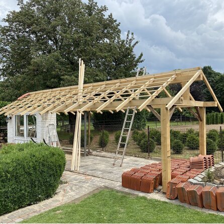 Eiken balk - 100x150 mm - fijnbezaagd / ruw - balk voor buiten - eikenhout AD 20-25%