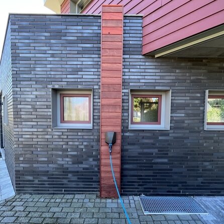 Padoek channelsiding - 21x92 mm - geschaafd - channel siding - padouk hardhout AD 20-25%