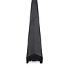 Zwart geïmpregneerd grenen U profiel - 36x85 mm - geschaafd - afdeklat - zwart grenenhout KD 18-20%
