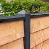 Zwart geïmpregneerd grenen U profiel - 36x85 mm - geschaafd - afdeklat - zwart grenenhout KD 18-20%