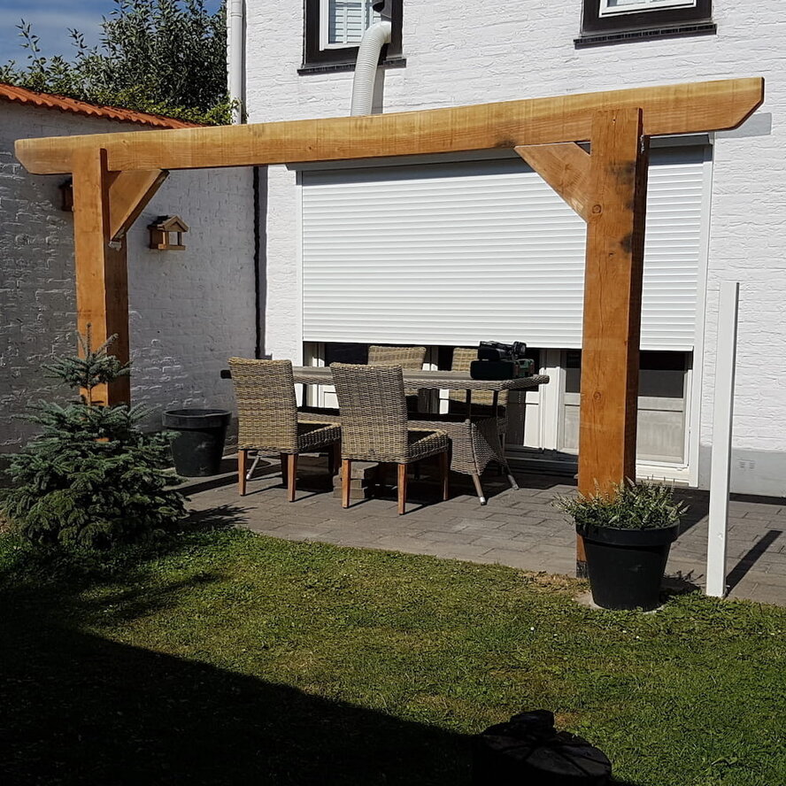 Douglas balk - 120x120 mm - fijnbezaagd / ruw - balk voor buiten - douglashout AD 20-25% Douglas balk - 120x120 mm - fijnbezaagd / ruw - balk voor buiten - douglashout AD 20-25%