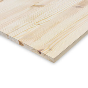 Grenen paneel - 2,8 cm dik - 123x320 cm - KD