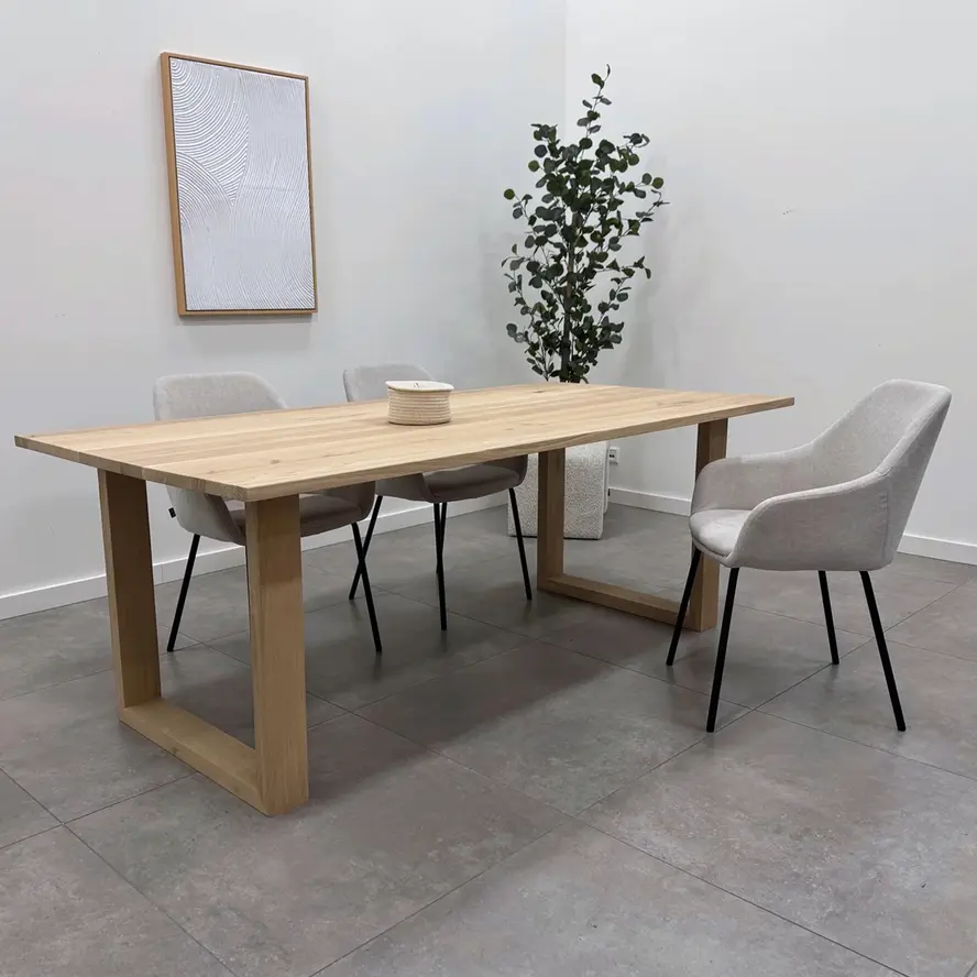 Eiken U-poot SET (2 stuks) 10x4 cm - 72 cm hoog - 70 cm breed onderzijde - 78 cm breed bovenzijde - U-tafelpoot 12% KD Europees eikenhout Eiken U-poot SET (2 stuks) 10x4 cm - 72 cm hoog - 70 cm breed onderzijde - 78 cm breed bovenzijde - U-tafelpoot 12% KD Europees eikenhout