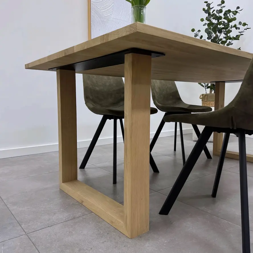 Eiken U-poot SET (2 stuks) 10x4 cm - 72 cm hoog - 70 cm breed onderzijde - 78 cm breed bovenzijde - U-tafelpoot 12% KD Europees eikenhout Eiken U-poot SET (2 stuks) 10x4 cm - 72 cm hoog - 70 cm breed onderzijde - 78 cm breed bovenzijde - U-tafelpoot 12% KD Europees eikenhout