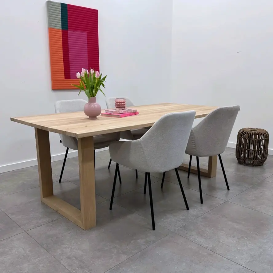Eiken U-poot SET (2 stuks) 10x4 cm - 72 cm hoog - 70 cm breed onderzijde - 78 cm breed bovenzijde - U-tafelpoot 12% KD Europees eikenhout Eiken U-poot SET (2 stuks) 10x4 cm - 72 cm hoog - 70 cm breed onderzijde - 78 cm breed bovenzijde - U-tafelpoot 12% KD Europees eikenhout