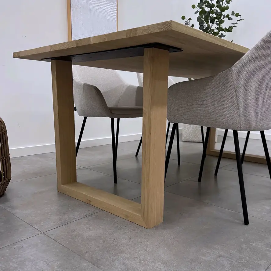 Eiken U-poot SET (2 stuks) 10x4 cm - 72 cm hoog - 70 cm breed onderzijde - 78 cm breed bovenzijde - U-tafelpoot 12% KD Europees eikenhout Eiken U-poot SET (2 stuks) 10x4 cm - 72 cm hoog - 70 cm breed onderzijde - 78 cm breed bovenzijde - U-tafelpoot 12% KD Europees eikenhout