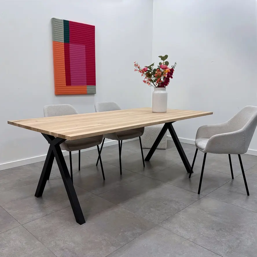 Zwarte X-speciaal poten (set) - staal / ijzer - 5x5 cm - hoogte: 72 cm - breedte (montageplaat): 78 cm - tafelpoot metaal zwart gecoat Zwarte X-speciaal poten (set) - staal / ijzer - 5x5 cm - hoogte: 72 cm - breedte (montageplaat): 78 cm - tafelpoot metaal zwart gecoat
