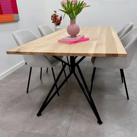 Zwarte vlinder poten (set) - staal / ijzer - 2x2 cm - hoogte: 72 cm - breedte (montageplaat): 78 cm - breedte (onderzijde): 74 cm - tafelpoot metaal zwart gecoat