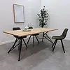 Zwarte vlinder poten (set) - staal / ijzer - 2x2 cm - hoogte: 72 cm - breedte (montageplaat): 78 cm - breedte (onderzijde): 74 cm - tafelpoot metaal zwart gecoat