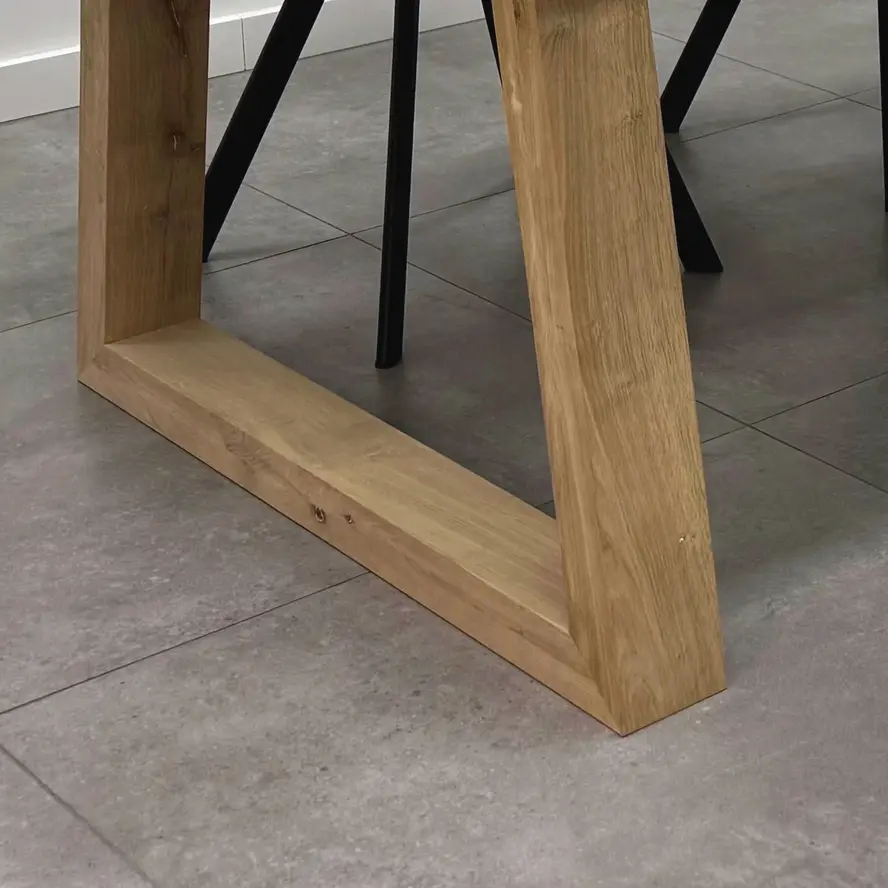 Eiken Trapeze poot SET (2 stuks) 10x6 cm - 72 cm hoog - 78-95 cm breed - Trapezium tafelpoot 12% KD Europees eikenhout Eiken Trapeze poot SET (2 stuks) 10x6 cm - 72 cm hoog - 78-95 cm breed - Trapezium tafelpoot 12% KD Europees eikenhout