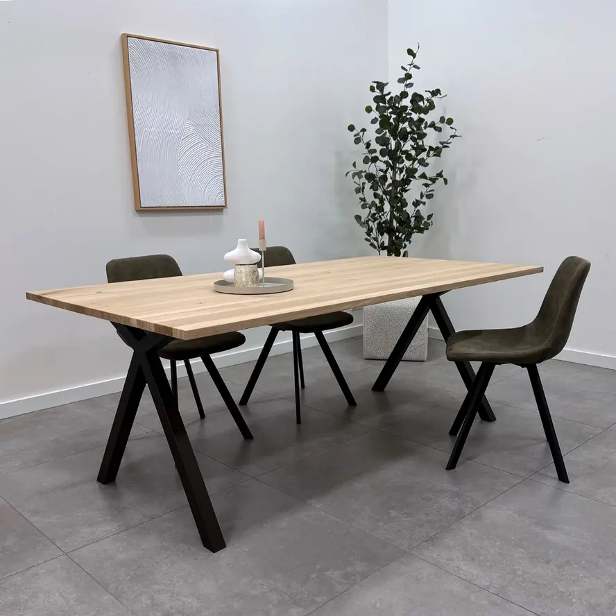 Zwarte X-speciaal poten (set) - staal / ijzer - 5x5 cm - hoogte: 72 cm - breedte (montageplaat): 78 cm - tafelpoot metaal zwart gecoat Zwarte X-speciaal poten (set) - staal / ijzer - 5x5 cm - hoogte: 72 cm - breedte (montageplaat): 78 cm - tafelpoot metaal zwart gecoat