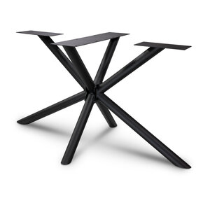 Matrix tafel onderstel zwart - metaal - diameter 6 cm - 78x140 cm - h: 72 cm