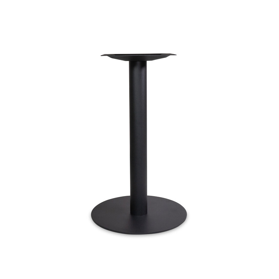 Gietijzeren (horeca)tafel onderstel vierkant zwart - op voet - diameter 8 cm - 72 cm hoog - diameter 43 cm (voet)plaatafmeting - Zwart gecoat (fijnstructuur) Gietijzeren (horeca)tafel onderstel vierkant zwart - op voet - diameter 8 cm - 72 cm hoog - diameter 43 cm (voet)plaatafmeting - Zwart gecoat (fijnstructuur)