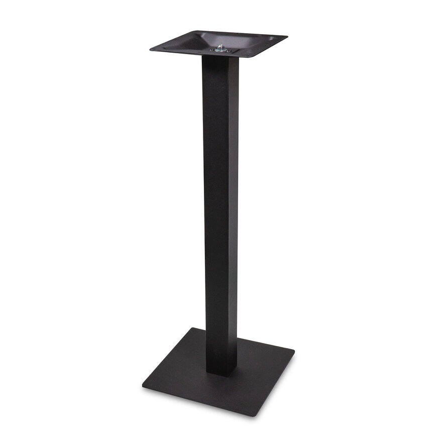 Gietijzeren statafel onderstel vierkant zwart - op voet - 8x8 cm - 108 cm hoog - 40x40 cm (voet)plaatafmeting - Zwart gecoat (fijnstructuur) Gietijzeren statafel onderstel vierkant zwart - op voet - 8x8 cm - 108 cm hoog - 40x40 cm (voet)plaatafmeting - Zwart gecoat (fijnstructuur)