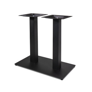 Gietijzeren (horeca)tafel onderstel DUO vierkant zwart - 8x8cm - 72 cm hoog - 40x70 cm (voet)plaatafmeting - ZWART GECOAT