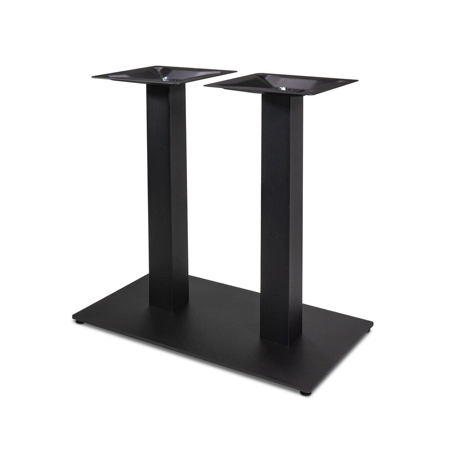 Gietijzeren (horeca)tafel onderstel DUO vierkant zwart - op voet - 8x8 cm - 72 cm hoog - 40x70 cm (voet)plaatafmeting - Zwart gecoat (fijnstructuur) Gietijzeren (horeca)tafel onderstel DUO vierkant zwart - op voet - 8x8 cm - 72 cm hoog - 40x70 cm (voet)plaatafmeting - Zwart gecoat (fijnstructuur)