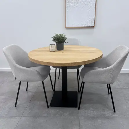 Zwart gietijzer bistro onderstel - 3-delig - voor buiten - verzinkt & gecoat metaal - 8x8 cm - hoogte: 72 cm - breedte boven (montageplaten): 30x30 cm - breedte onder (voetplaat) 40x40 cm - tuintafel horeca onderstel