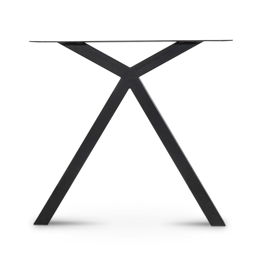 Zwarte X-speciaal poten (set) - staal / ijzer - 5x5 cm - hoogte: 72 cm - breedte (montageplaat): 78 cm - tafelpoot metaal zwart gecoat Zwarte X-speciaal poten (set) - staal / ijzer - 5x5 cm - hoogte: 72 cm - breedte (montageplaat): 78 cm - tafelpoot metaal zwart gecoat