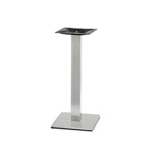 Gietijzeren (horeca)tafel onderstel vierkant RVS look - 8x8cm - 72 cm hoog - 40x40 cm (voet)plaatafmeting - GECOAT