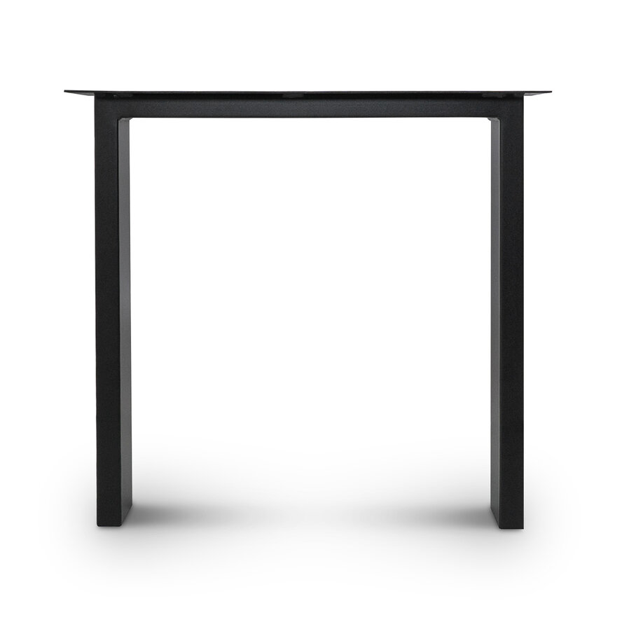 Zwarte N-poten (set) - staal / ijzer - 4x10 cm - hoogte: 72 cm - breedte (montageplaat): 78 cm - breedte (onderzijde): 70 cm - tafelpoot metaal zwart gecoat Zwarte N-poten (set) - staal / ijzer - 4x10 cm - hoogte: 72 cm - breedte (montageplaat): 78 cm - breedte (onderzijde): 70 cm - tafelpoot metaal zwart gecoat