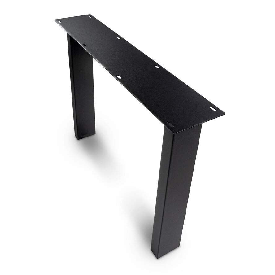Zwarte N-poten (set) - staal / ijzer - 4x10 cm - hoogte: 72 cm - breedte (montageplaat): 78 cm - breedte (onderzijde): 70 cm - tafelpoot metaal zwart gecoat Zwarte N-poten (set) - staal / ijzer - 4x10 cm - hoogte: 72 cm - breedte (montageplaat): 78 cm - breedte (onderzijde): 70 cm - tafelpoot metaal zwart gecoat