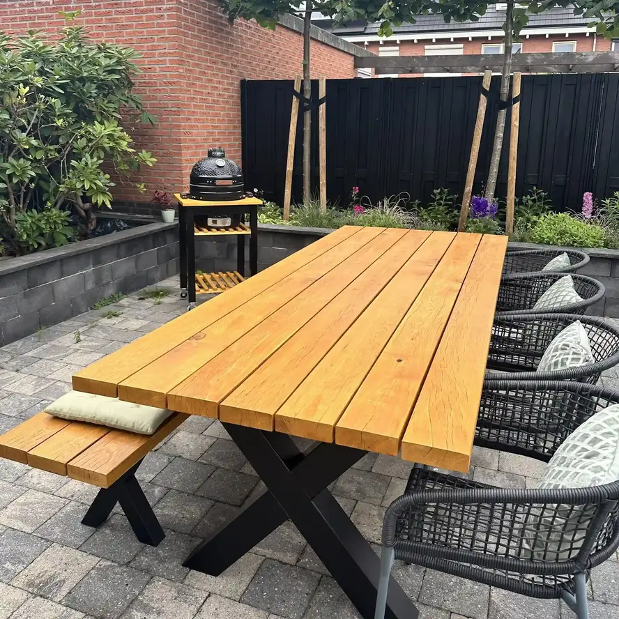 Eiken balk - 40x140 mm - geschaafd - balk voor buiten - eikenhout AD 20-25% Eiken balk - 40x140 mm - geschaafd - balk voor buiten - eikenhout AD 20-25%