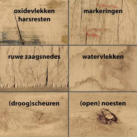 Eiken sponningplank - 18x130 mm - zichtzijde fijnbezaagd / ruw - shiplap - eikenhout AD 20-25%