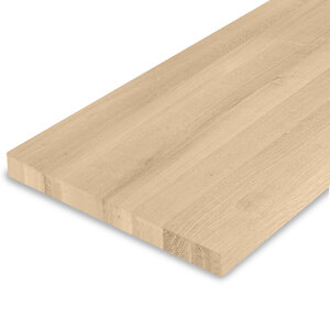 Eiken blad - op maat - 4 cm dik (1-laags) - brede lamellen - foutvrij eikenhout