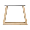 Eiken Trapeze poot SET (2 stuks) 10x6 cm - 72 cm hoog - 78-95 cm breed - Trapezium tafelpoot 12% KD Europees eikenhout