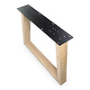 Eiken Trapeze poot SET (2 stuks) 10x6 cm - 72 cm hoog - 78-95 cm breed - Trapezium tafelpoot 12% KD Europees eikenhout