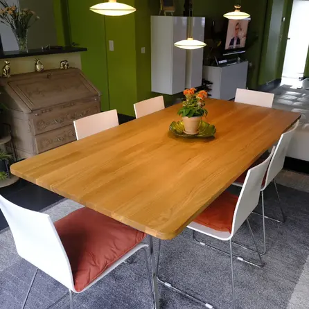 Eiken blad - op maat - 3 cm dik (1-laags) - eiken paneel - foutvrij eikenhout - 8-12% KD - voor binnengebruik
