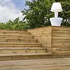 Geïmpregneerd grenen vlonderplank - 28x140 mm - geschaafd - gegroefde terrasplank - geïmpregneerd grenenhout KD 18-20%