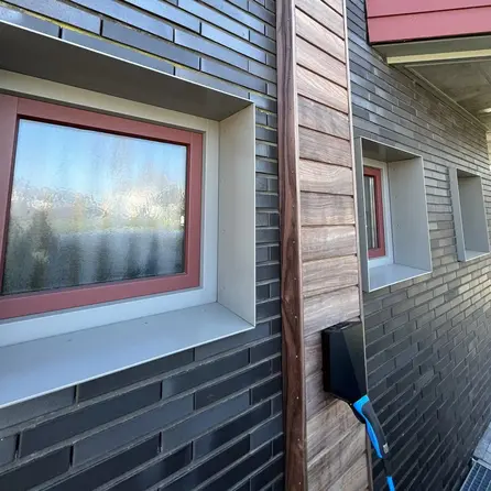 Padoek channelsiding - 21x64 mm - geschaafd - channel siding - padouk hardhout AD 20-25%