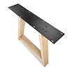 Eiken A-poot SET (2 stuks) 10x4 cm - 72 cm hoog - 76-78 cm breed - A-tafelpoot 12% KD Europees eikenhout