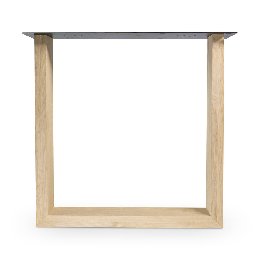Eiken U-poot SET (2 stuks) 10x4 cm - 72 cm hoog - 70 cm breed onderzijde - 78 cm breed bovenzijde - U-tafelpoot 12% KD Europees eikenhout Eiken U-poot SET (2 stuks) 10x4 cm - 72 cm hoog - 70 cm breed onderzijde - 78 cm breed bovenzijde - U-tafelpoot 12% KD Europees eikenhout