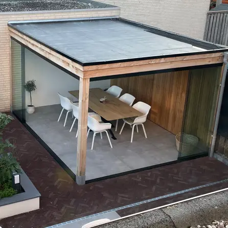 Thermo ayous dubbel blokprofiel (70/30) - 21x125 mm - geschaafd - blokprofiel - thermisch gemodificeerd ayous hout KD 8-12%
