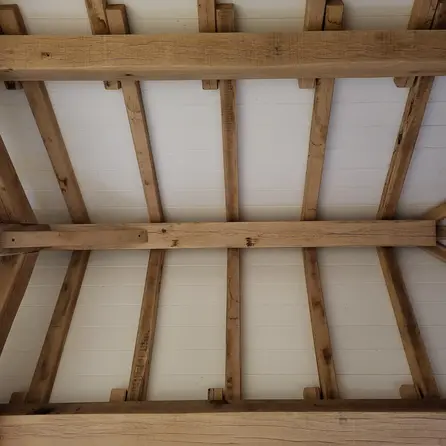 Oude eiken balk - 68x180 mm - rustiek geschaafde kanten - balk voor buiten - verouderd eikenhout AD 20-25%