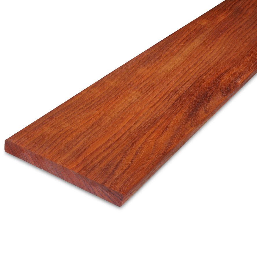 Padoek plank - 21x185 mm - geschaafd - plank voor buiten - padouk hardhout AD 20-25% Padoek plank - 21x185 mm - geschaafd - plank voor buiten - padouk hardhout AD 20-25%
