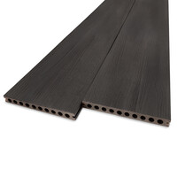 Composiet vlonderplank (hol) - zwart ebben look - 23x210 mm