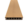 Composiet vlonderplank - hol (niet massief) - cedar look - 23x138 mm - 1 zijde geschaafd / 1 zijde geborsteld (optiek) - terrasplank met blinde bevestiging - houtcomposiet