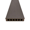 Composiet vlonderplank - hol (niet massief) - antraciet look - 23x138 mm - 1 zijde geschaafd / 1 zijde geborsteld (optiek) - terrasplank met blinde bevestiging - houtcomposiet