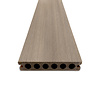 Composiet vlonderplank - hol (niet massief) - vergrijsd hout look - 23x138 mm - 1 zijde geschaafd / 1 zijde geborsteld (optiek) - terrasplank met blinde bevestiging - houtcomposiet