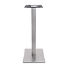 Gietijzeren statafel onderstel vierkant RVS look - op voet - 8x8 cm - 108 cm hoog - 40x40 cm (voet)plaatafmeting - RVS look (glad) gecoat