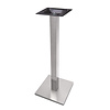 Gietijzeren statafel onderstel vierkant RVS look - op voet - 8x8 cm - 108 cm hoog - 40x40 cm (voet)plaatafmeting - RVS look (glad) gecoat